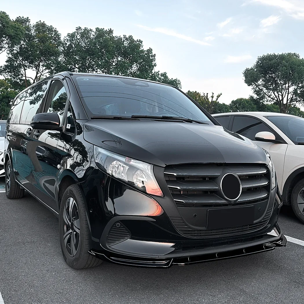 Фото Для MERCEDES BENZ V-Class Vito W447 2024+ Передний бампер, сплиттер, диффузор, обвес, тюнинг, накладки-канарды, защитная накладка №4