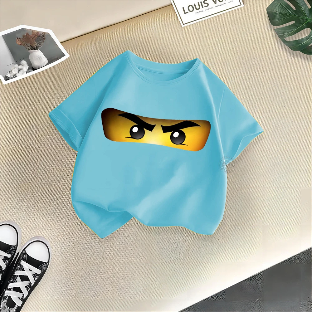 Детская Хлопковая Футболка Повседневная Летняя С Принтом Lego Для Мальчиков И