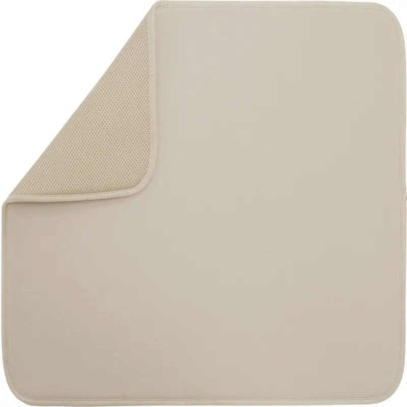 

。 "Perfect Ultra-Absorbent 18 in. x 24 in. Beige Papyrus Dish Drying Mat – Ideal for Home and Kitchen Countertops!"