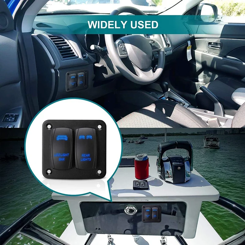 2-х клавишный выключатель панель светильник цепи защитный для автомобиля