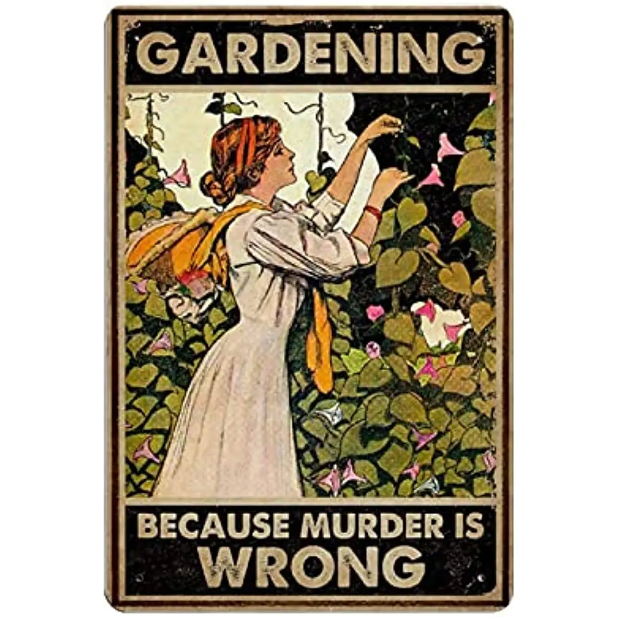 

Жестяной винтажный декор, металлический знак для садоводства, потому что убийца, неправильное воспроизведение, металлический жестяной знак, Настенный декор для кафе, бара, паба