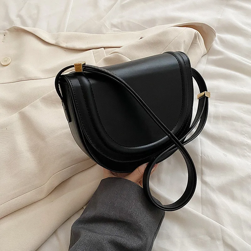 

Textured Brand Designer Handbag Women's Bag 2023 New Fashion All-match Western Style Messenger Bag Shoulder Underarm Saddle Bag