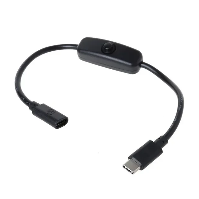 

Male to Female USB-C Extension Cable Switch for Raspberry Pi 4 for Android Electrical Power Supply