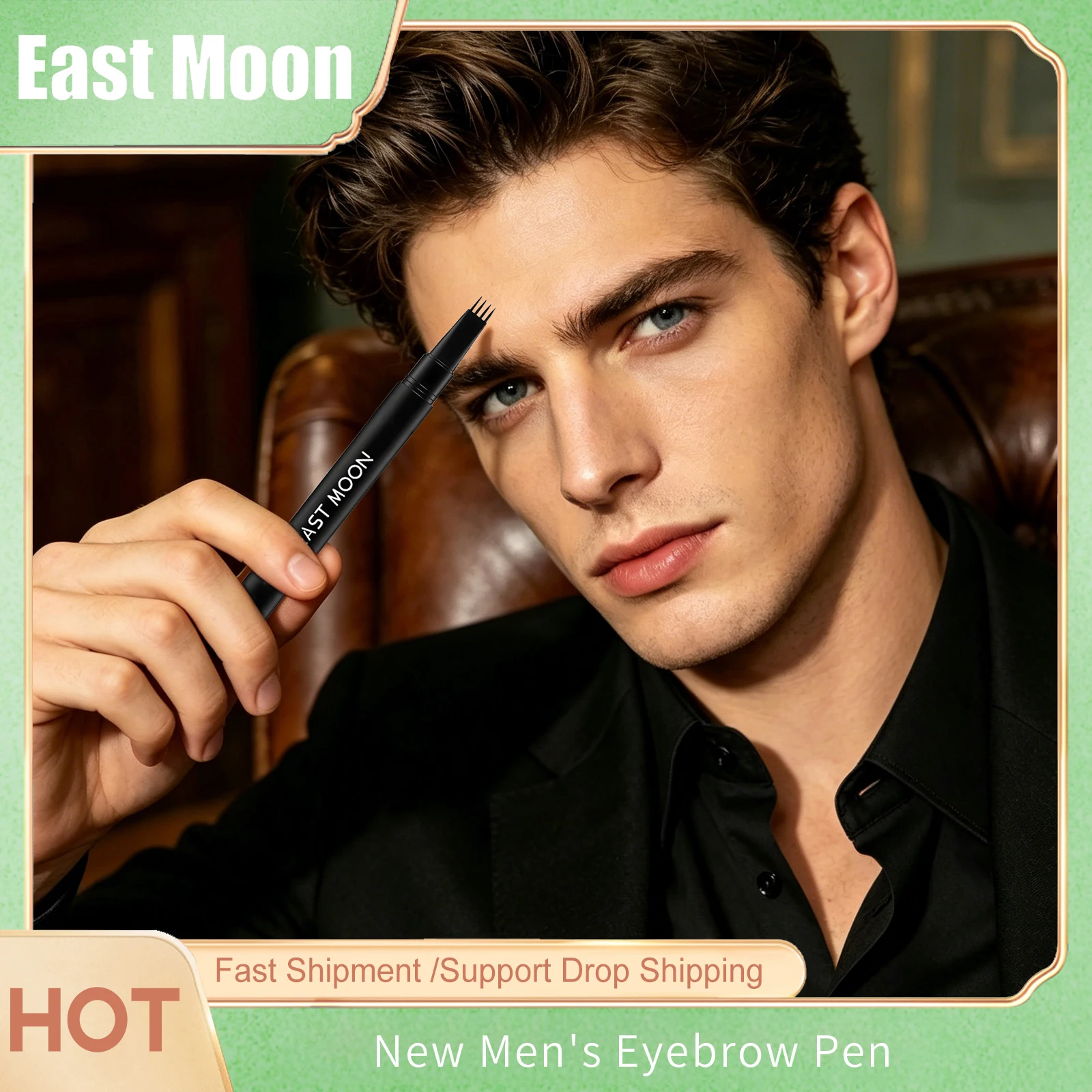 Фото Набор карандашей для бровей East Moon Men, стойкий, водостойкий, для начинающих, устойчивый к поту, простой в применении, профессиональный макияж, натуральный карандаш для бровей №1