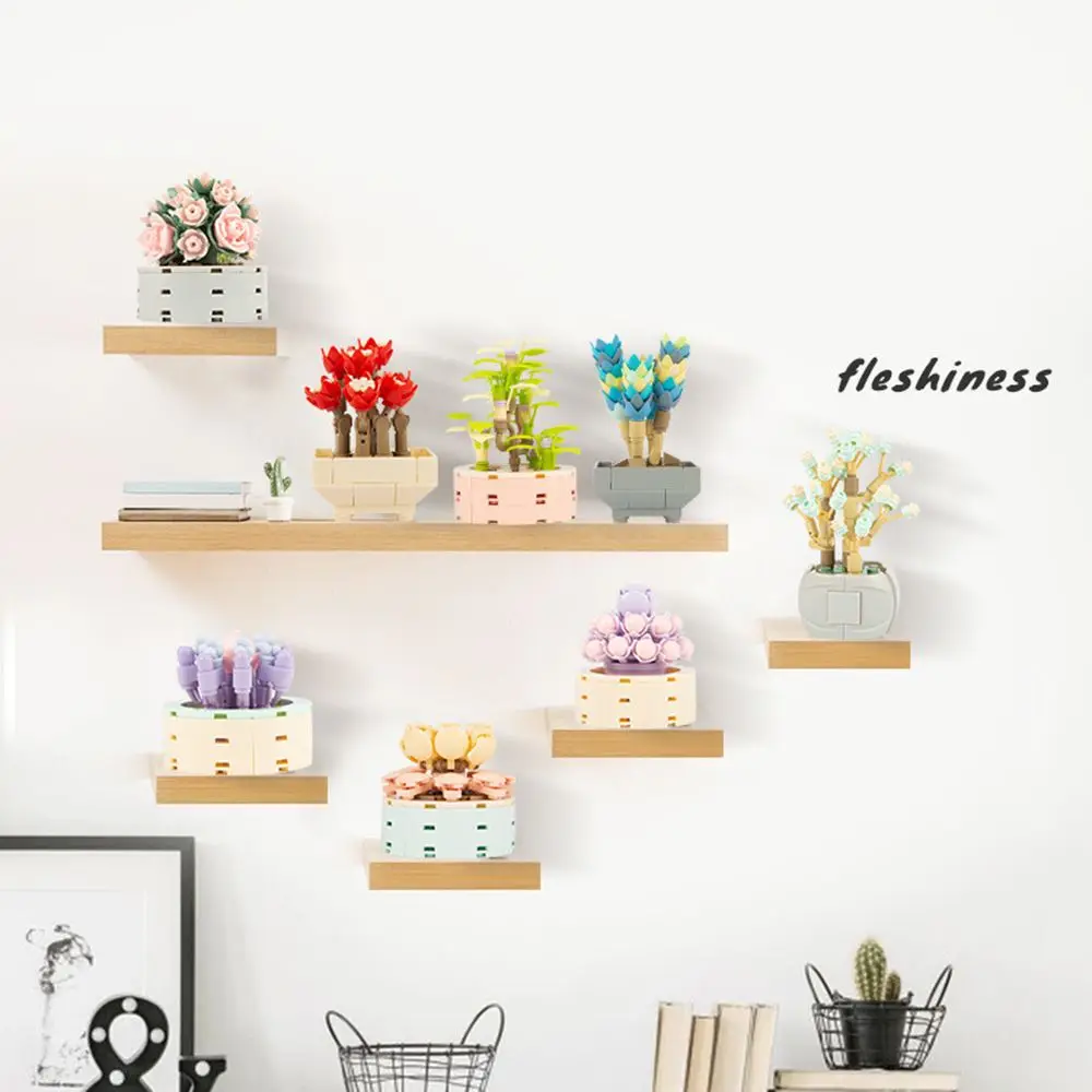 

Креативные трехмерные вечные строительные блоки «сделай сам», игрушечные блоки с цветком розы, букет цветов