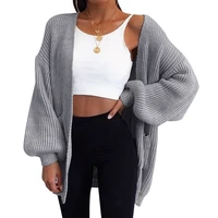 women new loose open stitch sleeve autumn winter coats 2021 loose knitted cardigan sweaters female solid casual oversized coat