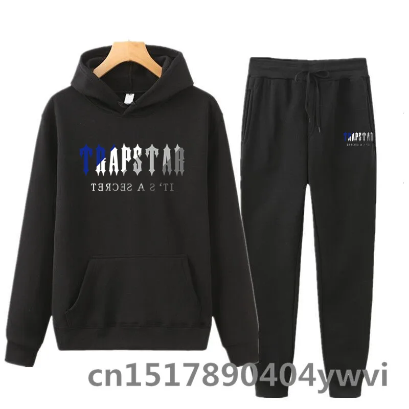 

New fashion Tracksuit Men Trapstar Two Pieces Set Loose Hoodies Sweatshirt+Pants Suit Hoody Jogging Sportswear