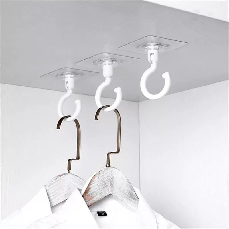 

Transparent Hangers Self Adhesive wall Hooks Storage Holders In Bathroom Kitchen Stick on Door Hooks For Keys Towels