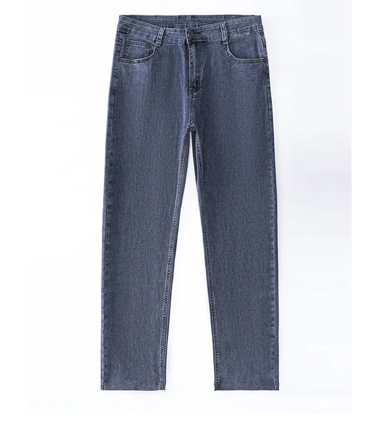 Джинсы мужские с завышенной талией тонкие брюки-багги эластичные свободные