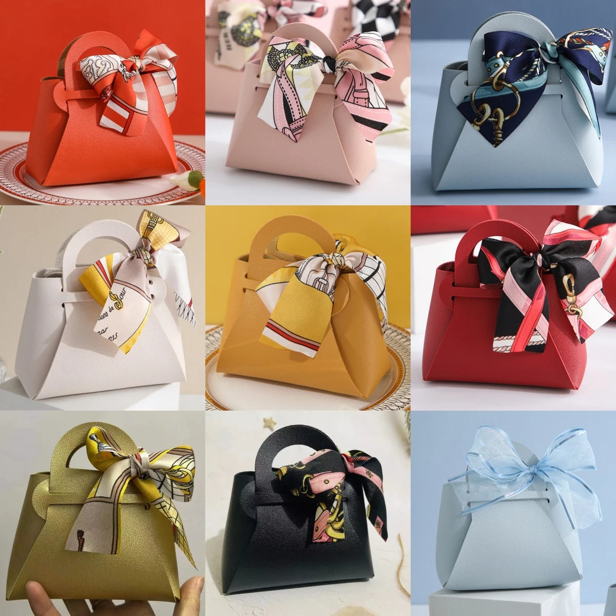 Mini Handbag With Ribbon Packaging Box Distributions Party Gifts