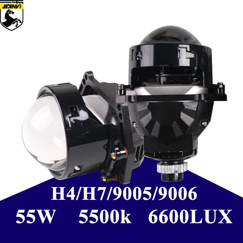 

2PC 3 inch S9 5500K 55W Car Bi LED Projector Lens Headlight H4 H7 9005 9006 Auto Hella G5 3R Projector Len Headlamp RHD LHD Lamp