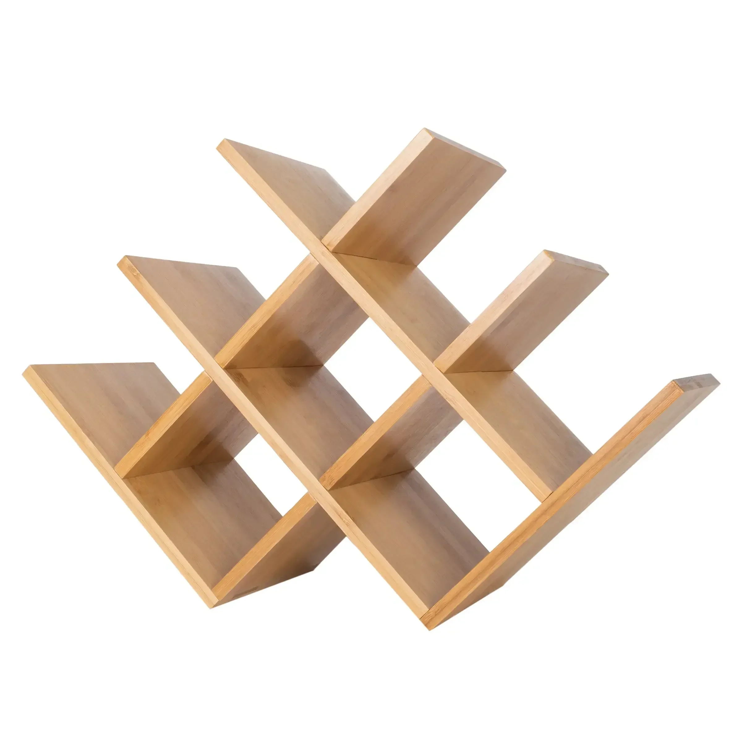 

Bamboo 8-Bottle Wine Rack - Table and Countertop Wine Stand Wine Holder Wall