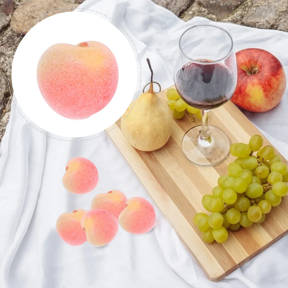 

30 Pcs Stereo Simulation Peach Multi-function Mini Peaches Keychain Desktop Fake Fruit Adorable Decor Decorate Photo Supply