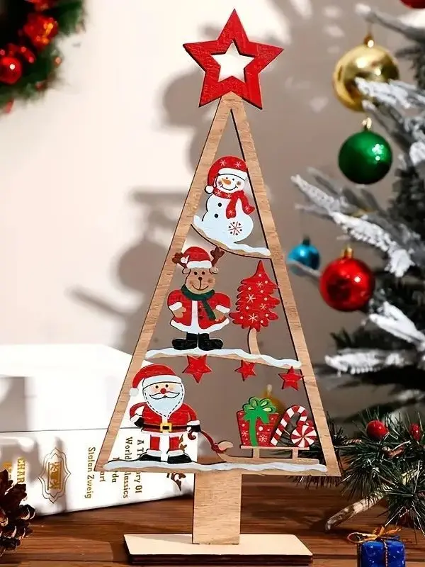 

Деревянная новогодняя елка 30 см