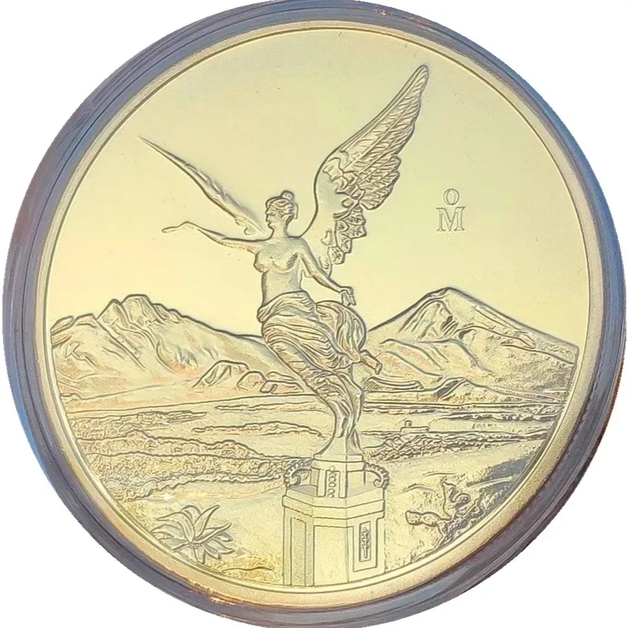 Высококачественная Мексиканская Золотая блестящая статуя, значок с монеткой, сувенирная Статуэтка