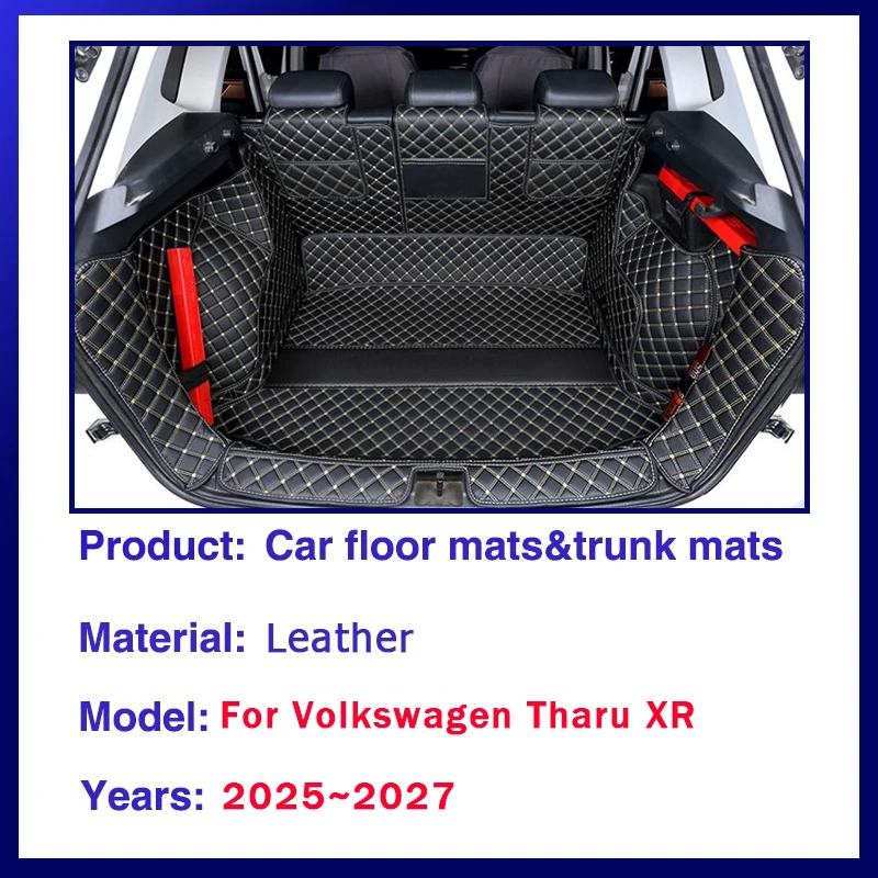 Фото Коврик в багажник автомобиля для Volkswagen VW Tharu XR Taos 2025 2026 2027, кожаный коврик для багажника, коврик для багажника, авто аксессуары для интерьера №2