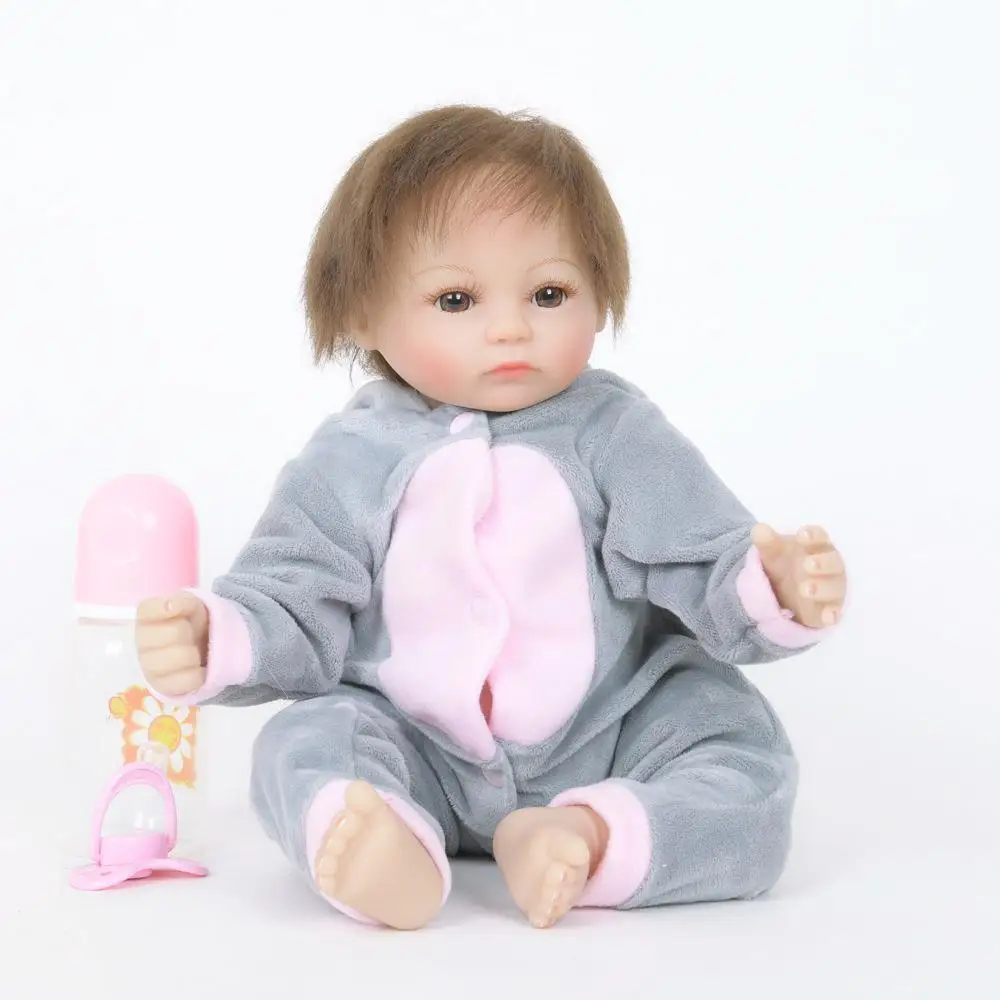 

Lifelike Silicone Vinyl Doll Baby Reborn 45 CM Realistic Babies Dolls With Lovely Clothes KidsPlaymate