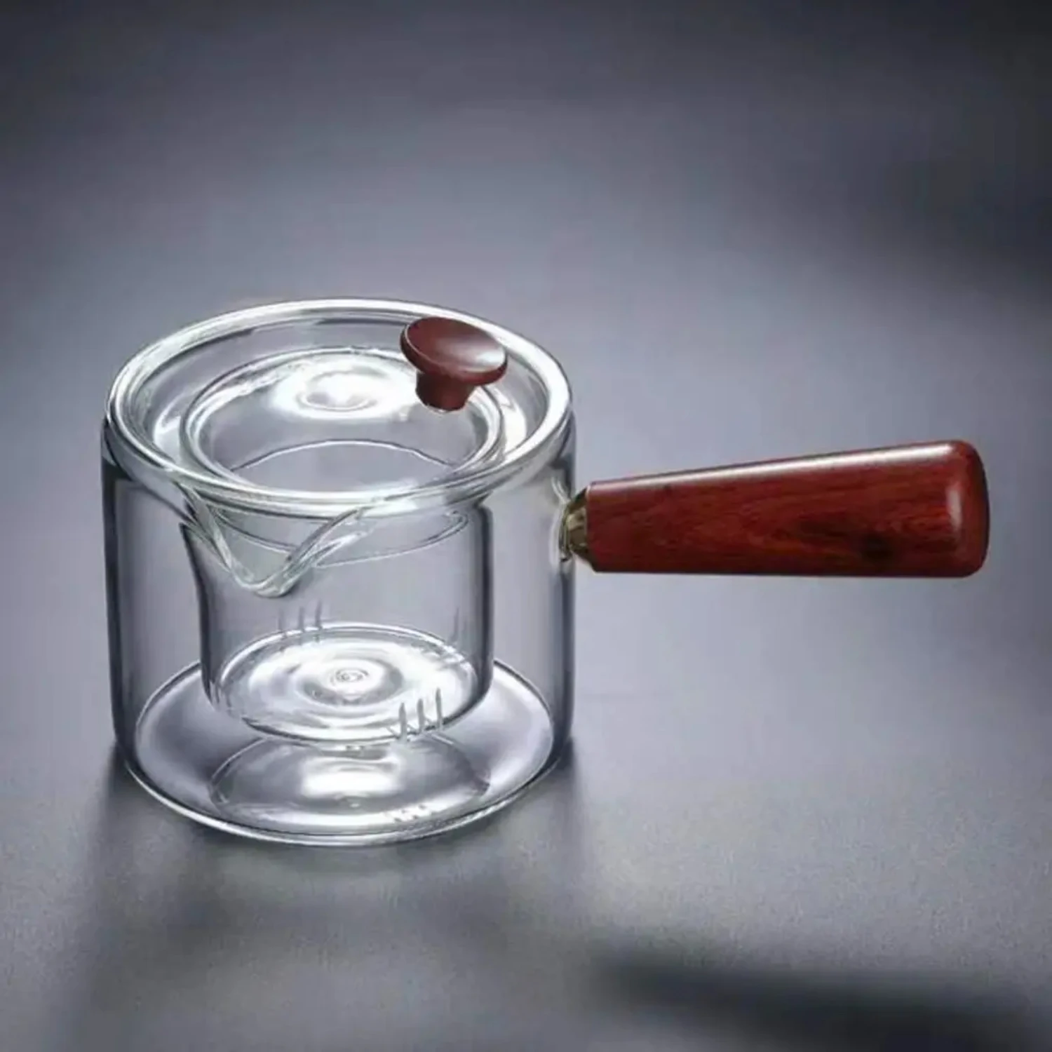 Элегантный термостойкий чайник из боросиликатного стекла — емкость 17 унций