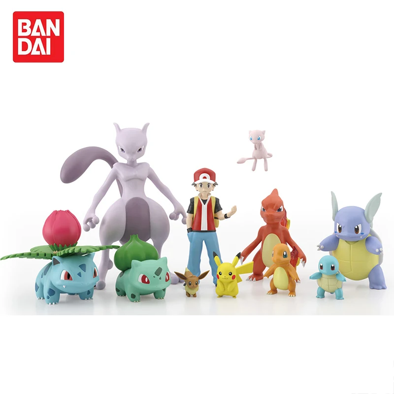 In Stock Original BANDAI SHOKUGAN Pokemon Scale World Ash Ketchum Pikachu Mewtwo Charmander Anime Figure Action Figures Model images - 1