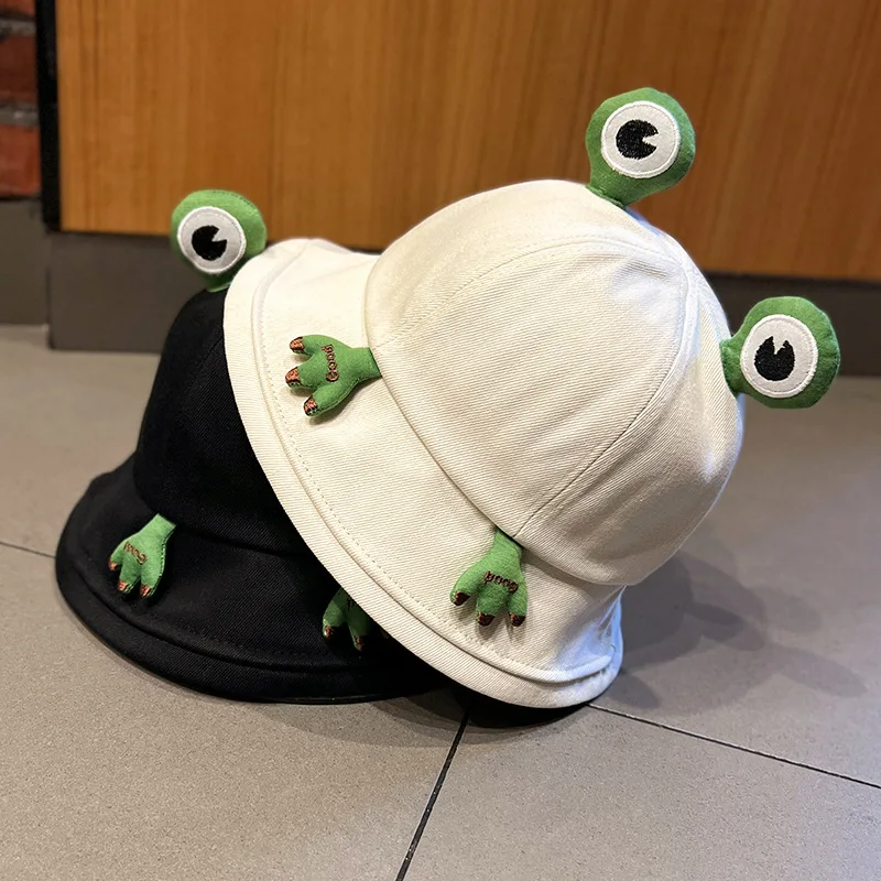 

Lovely Frog Hat Female Students Joker Fisherman Hat Japanese Cartoon In Spring And Summer Sun Sun Hat Basin Caps Fashion Elegant