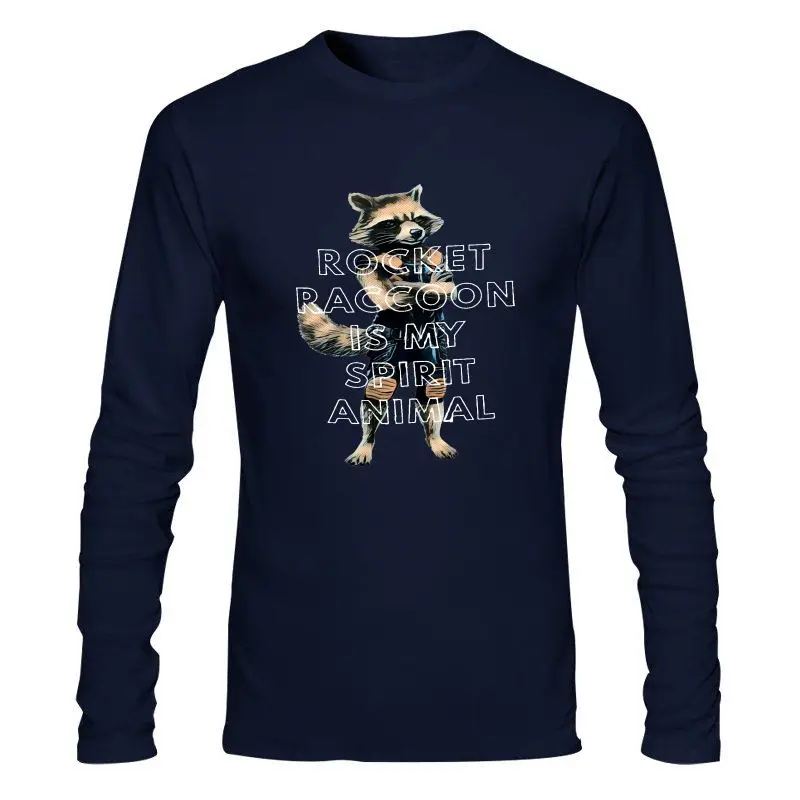 

Мужская одежда, новинка, Мужская футболка, S Rocket Raccoon Spirit, Повседневная забавная футболка с животными, новинка, футболка для женщин