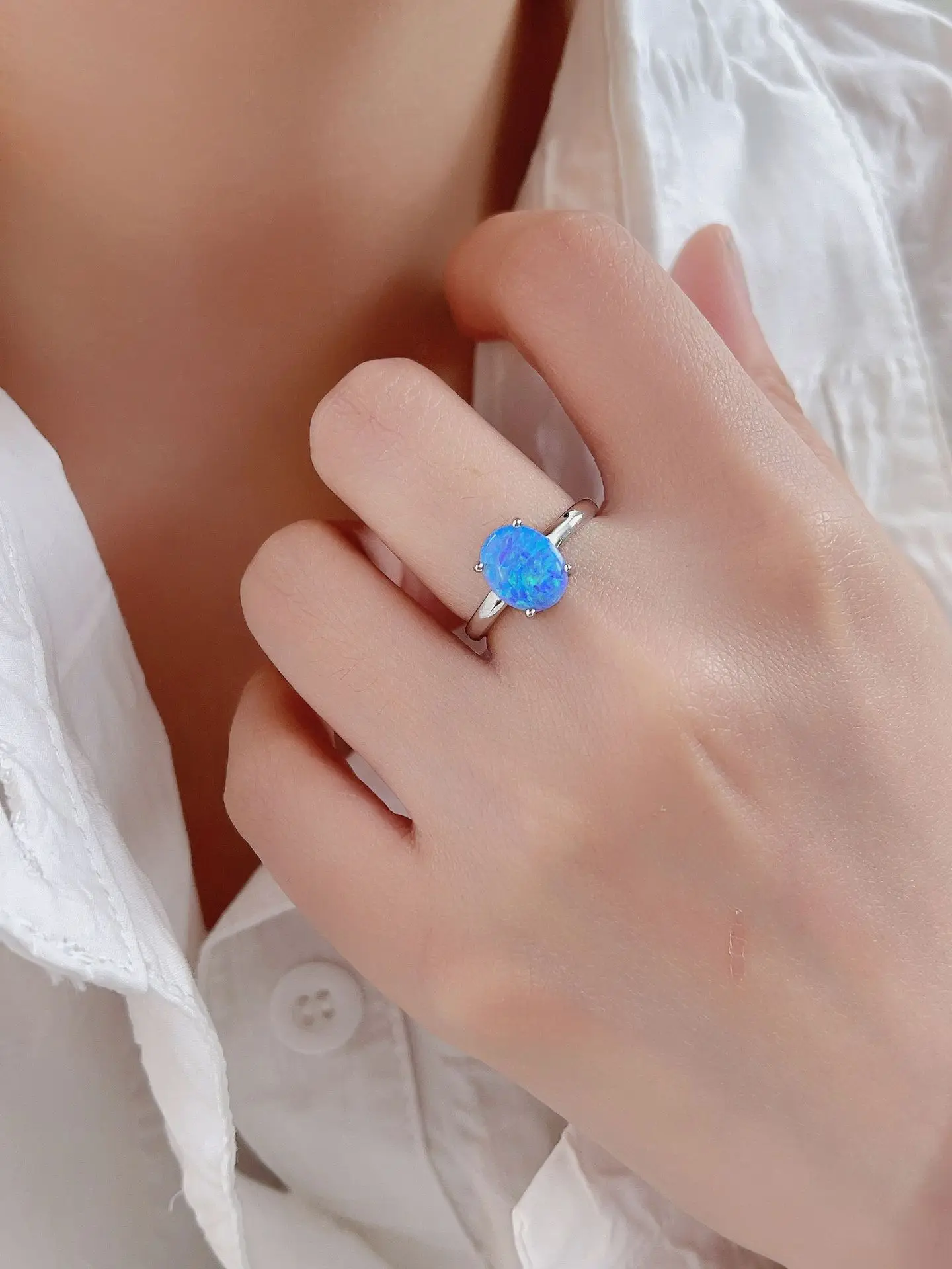 

Лидер продаж, кольцо с австралийским сокровищами из серебра S925 пробы с одним бриллиантом в Европе и Америке, модное кольцо с драгоценным камнем