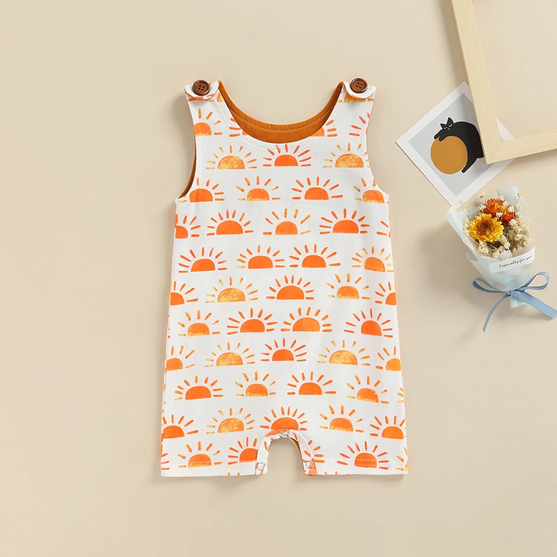 

Infant Baby Boy Summer Romper Sleeveless Jumpsuit Shorts Sun Bodysuit Outfits Summer Clothing