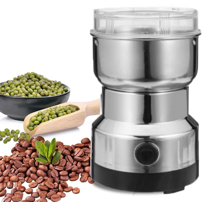 Electric Coffee Grinder Stainless Steel Coffee Grinder Kitchen Grain Nut Bean Spice Grinder  Multifunctional  Smash Machine
