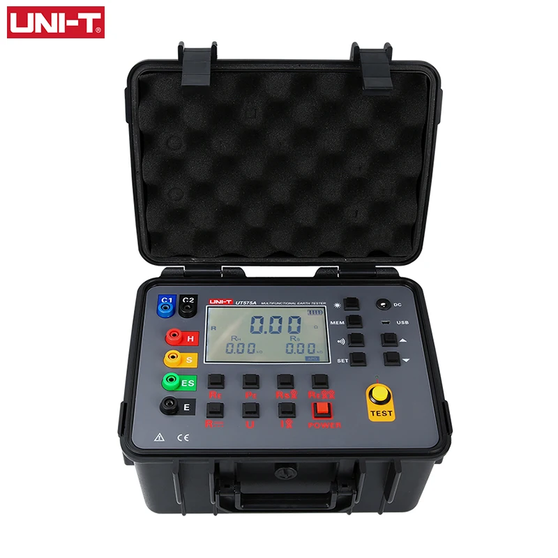 

UNI-T UT575A Digital Double Clamp Grounding Resistance Tester 0.01Mohm~30Kohm Large Screen Backlight display