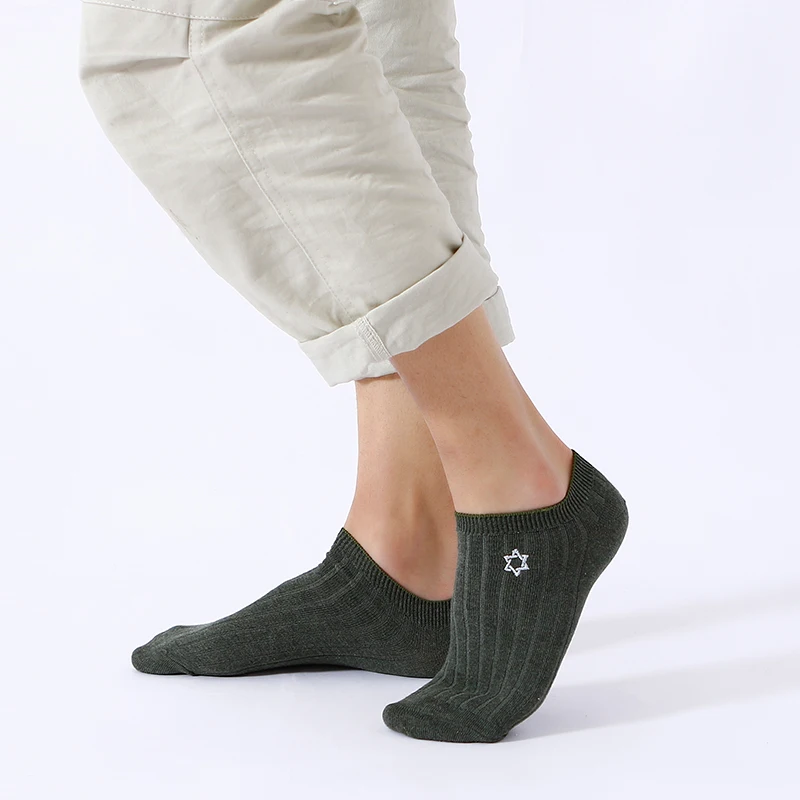 5 Pairs/Lot Low Cut Men Socks Male Short Socks Women Men Solid Color Black White Gray Breathable Cotton Sports Socks