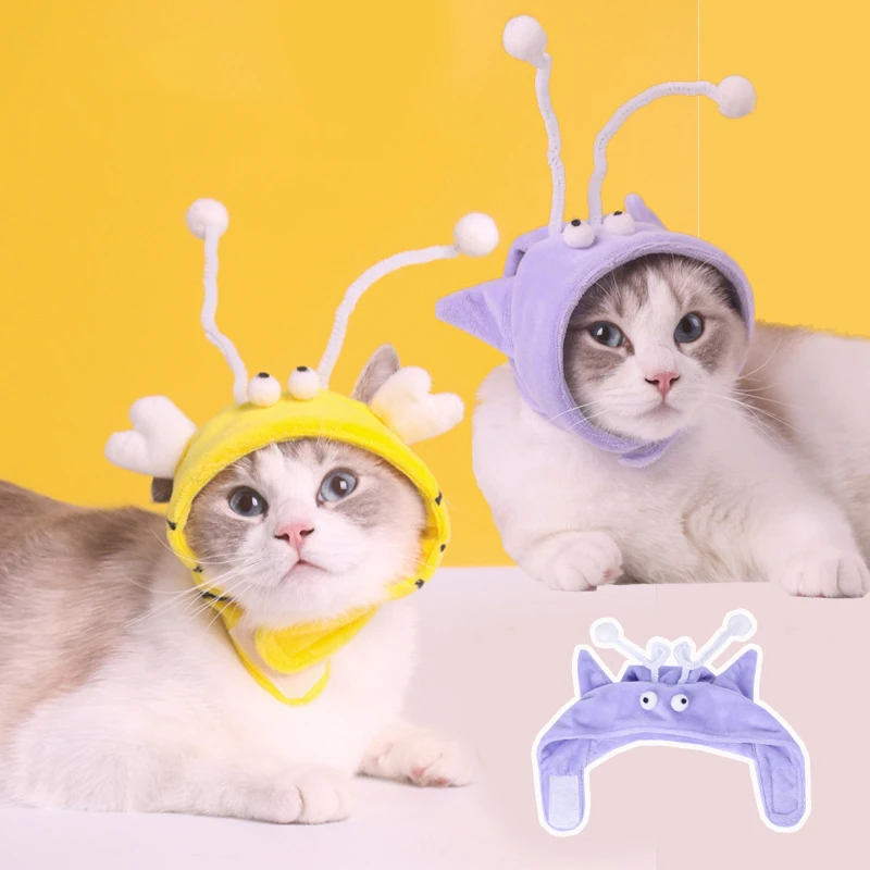 

Pet Supplies Apparel Cat Headgear Cat Accessories Pet Hat Pet Costume Funny Cartoon Supplies Cute Bee Shape Pet Accessories