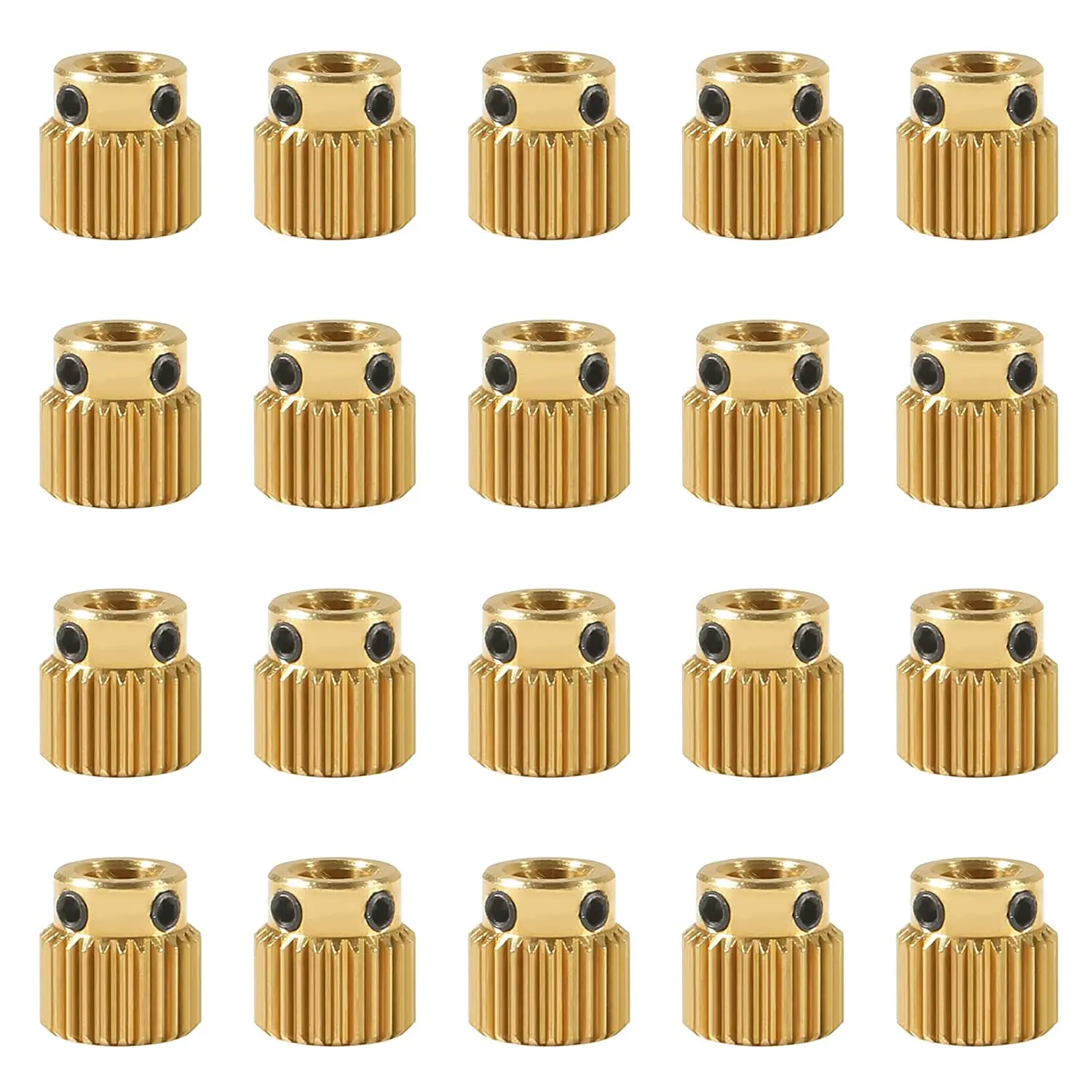

20 PCS Extrusion Wheel 3D Printer Parts Drive 40 Teeth Brass Extruder Drive Gear Wheel Compatible with CR-10 CR-10S S4 Ender 3