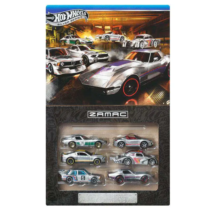 Фото Новый набор из 6 машинок Hot Wheels ZAMAC: Toyota, Porsche, Ford, VW, BMW. Декоративный подарок. Коллекционные модели автомобилей 1/64. №4