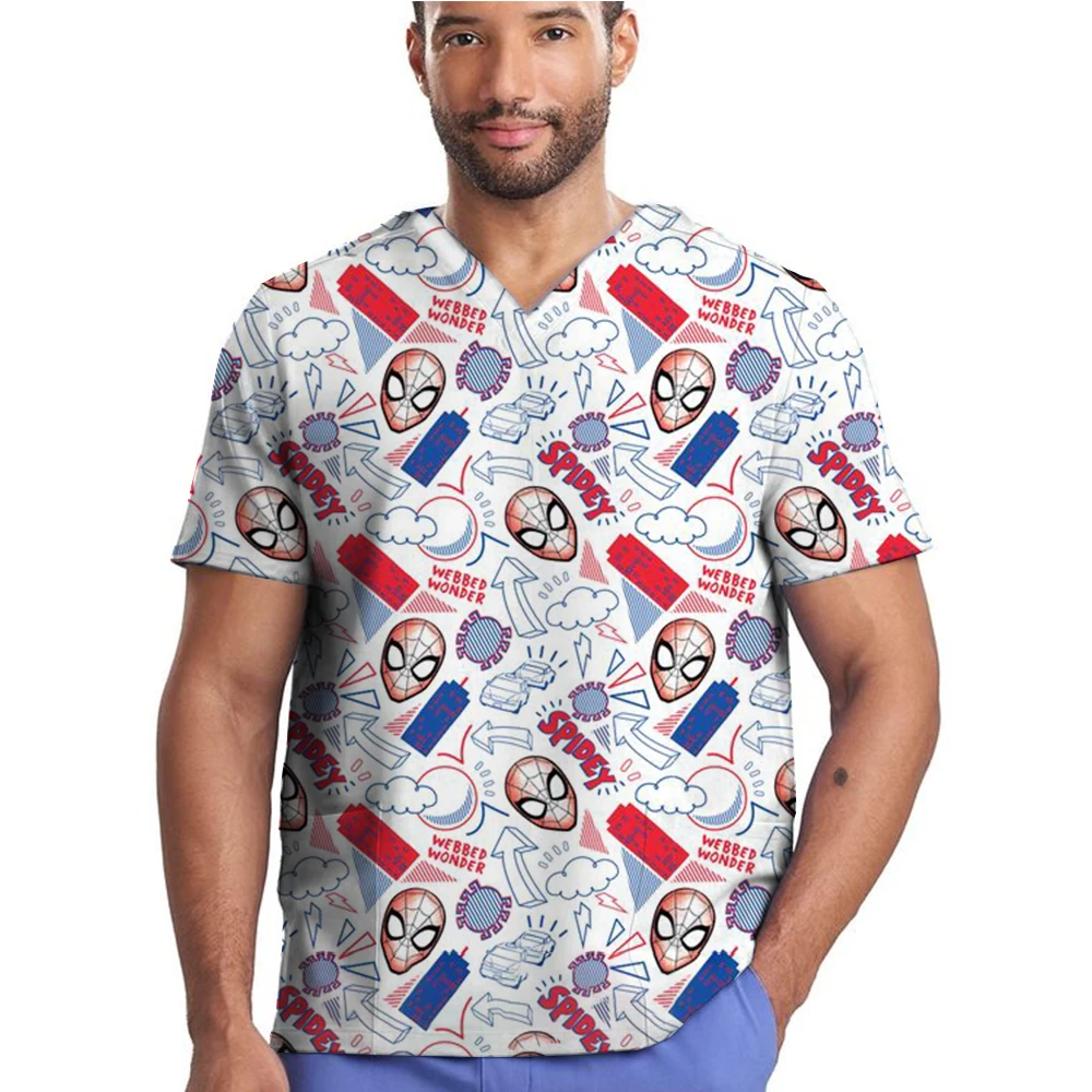 Новая Униформа Marvel Человек-паук с принтом скрабы топы для салона красоты