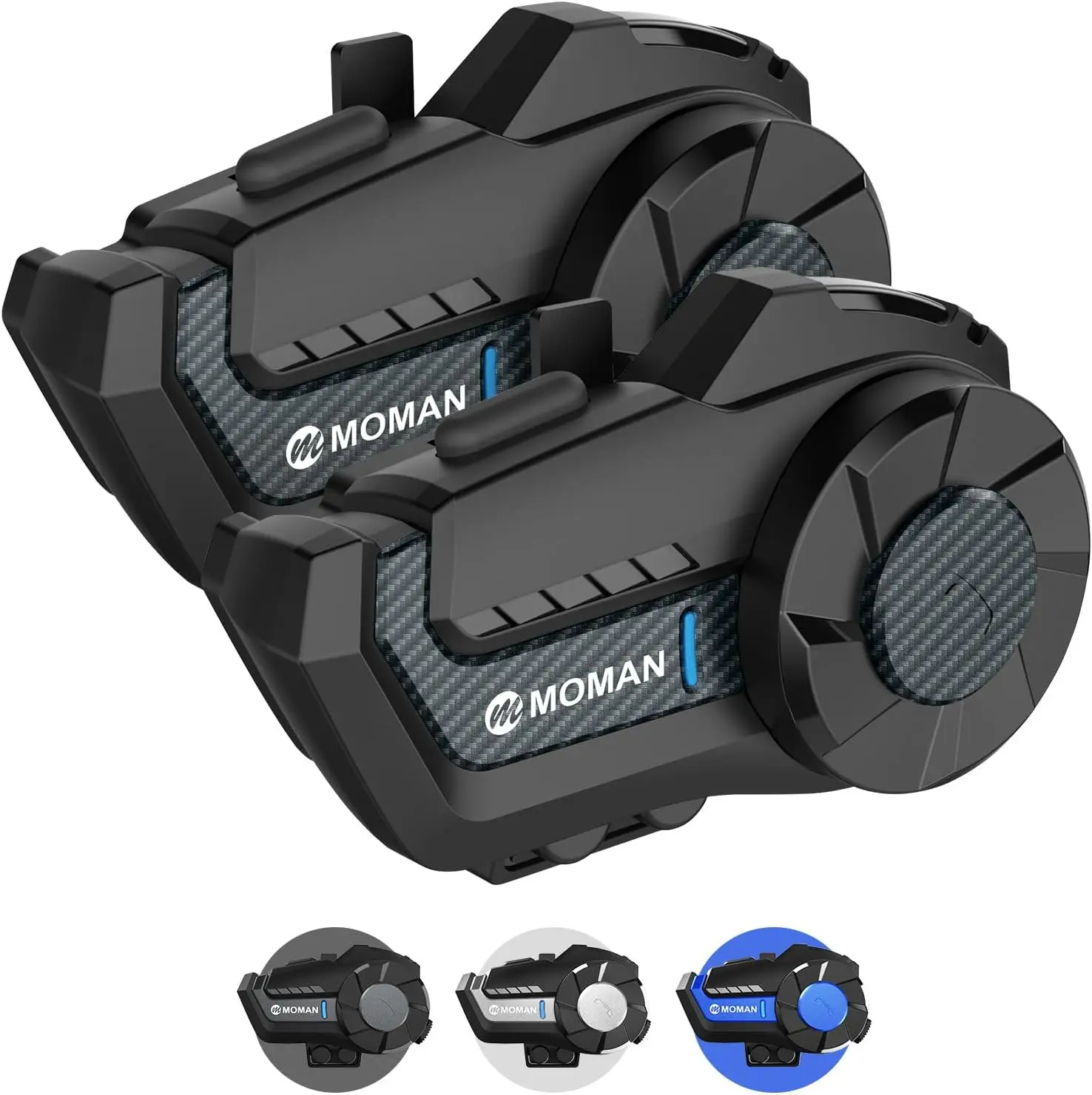

Система связи Moman Motorcycle Intercom H2Pro для мотоциклетного шлема до 1000M с шумоподавлением DSP и CVC FM Music Share