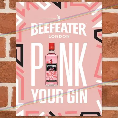 Металлические знаки BEEFEATER PINK GIN мужской пещерный сарай бар паб гараж настенный