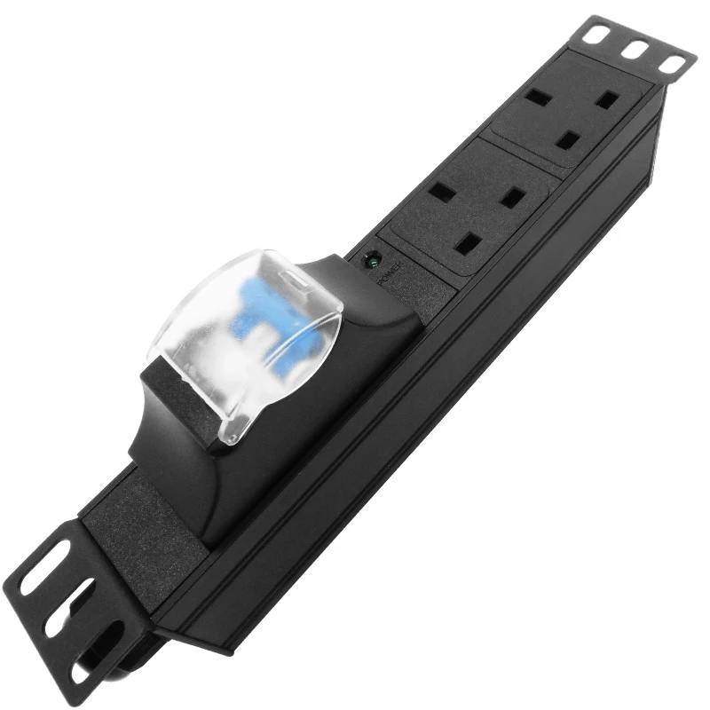 

Cabinet PDU UK Standard aluminium alloy Power Strip 2 AC Outlets Sockets plug With air switch 16A 3500W