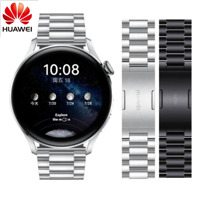 Huawei 100% Original Stainless Steel Strap for Huawei Watch GT3 Pro 46mm Watchband for GT2 GT2e GT 2 pro GT3 46mm Watch 3/ 3pro