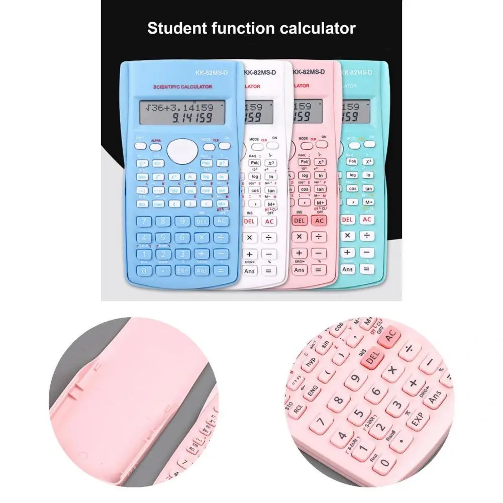 

Практичный 12-значный математический электронный калькулятор, 2-линейный ЖК-экран, 240 встроенный функциональный студенческий калькулятор