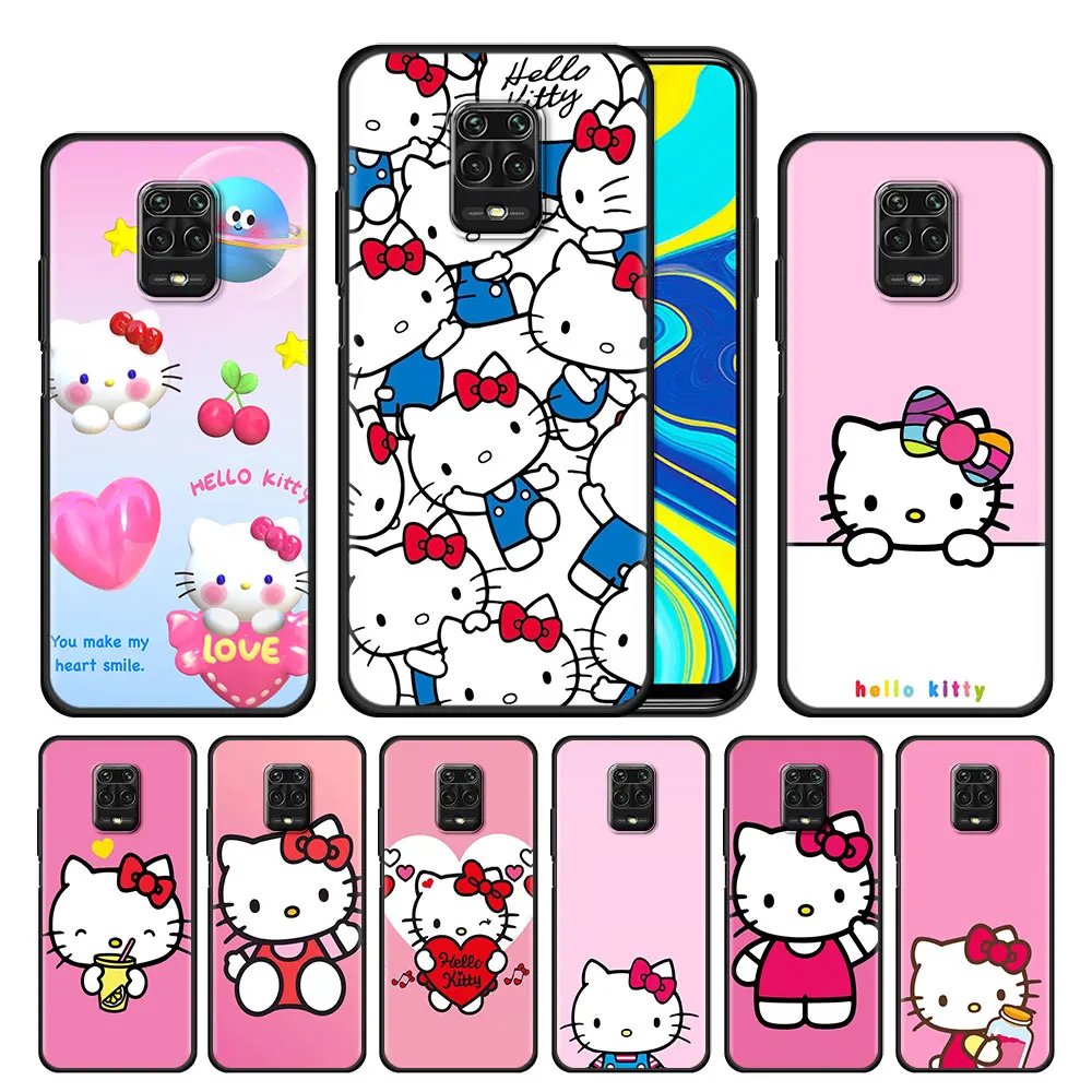 

Case Cover for Xiaomi Redmi Note 9 9s 8 8T 10 11 7A 9c 9T 10A 10c 11S Pro Bag Casing Shell Cell Capa Hello Kitty Classic