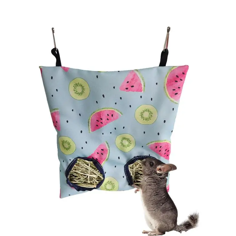

Hay Feeder for Guinea Pigs Bunny Hay Feeding Bag Small Animal Feeder Rabbit Food Dispensers Bag Rack Cage Accessories