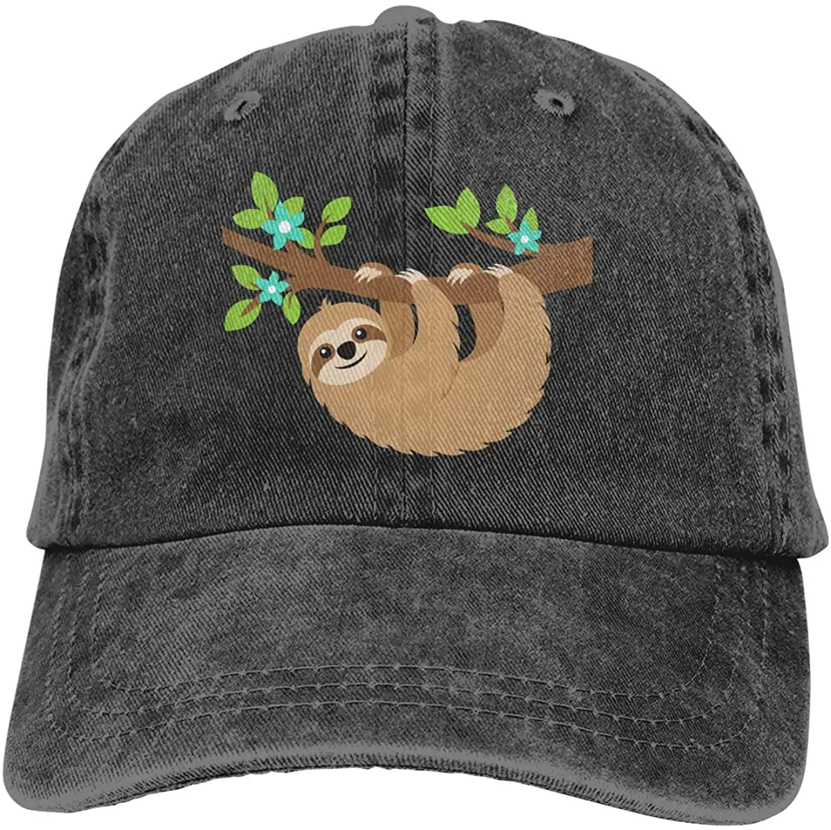 

Girls' Cute Sloth Funny Baseball Cap Adjustable Washed Vintage Dad Hat