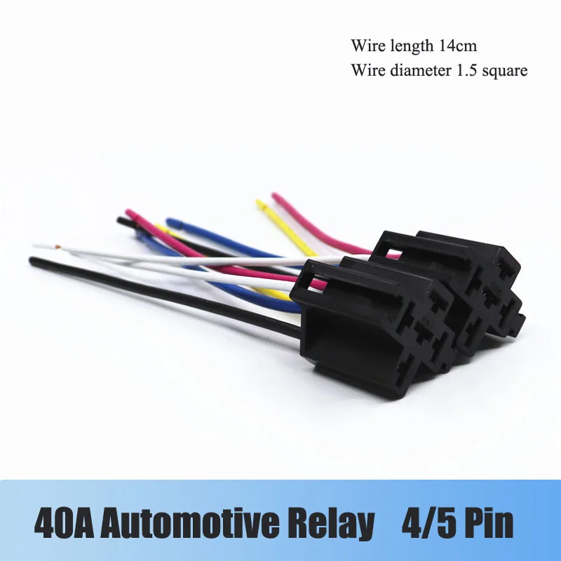 

40A Car Truck Relays with 14cm Wire for DC 12V/24V 40A Relay Automotive Relays Normally Open DC 12V/24V Relay With Relay Socket
