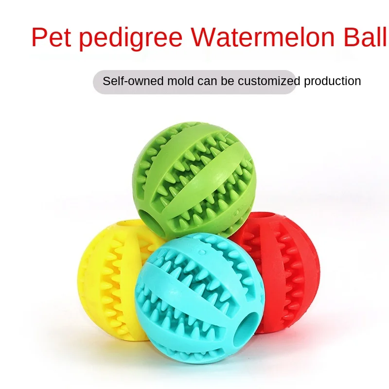 

Игрушка для домашних питомцев, мяч арбуза, силиконовая игрушка, мяч-моляр для собак, устойчивый к укусам, чистый, протекающий зубы, искусственная собака, Игрушки для маленьких собак