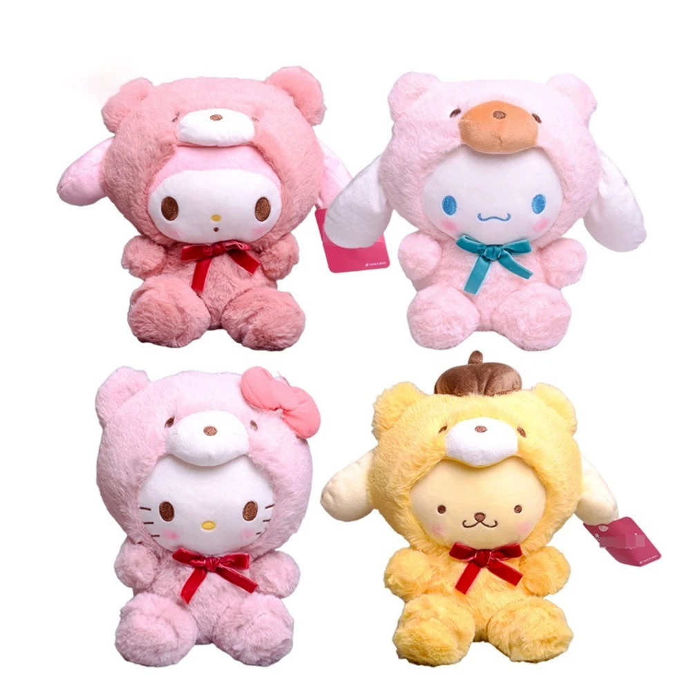 

Sanrio Melody Cinnamoroll Hello Kt Kuromi Kawaii About High-Quality Sitting Plush Toy Doll Gifts for Girl Friends Childrens 20Cm