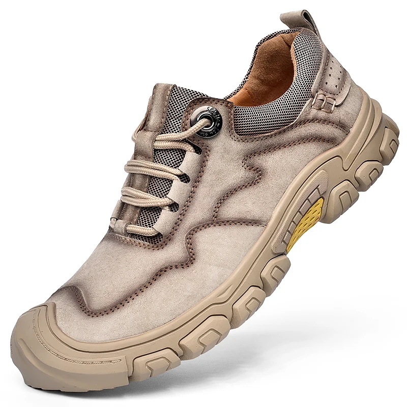 

Casual low-top men's shoes cowhide outdoor sports hiking shoes soft bottom non-slip wear-resistant comfortable men's shoes