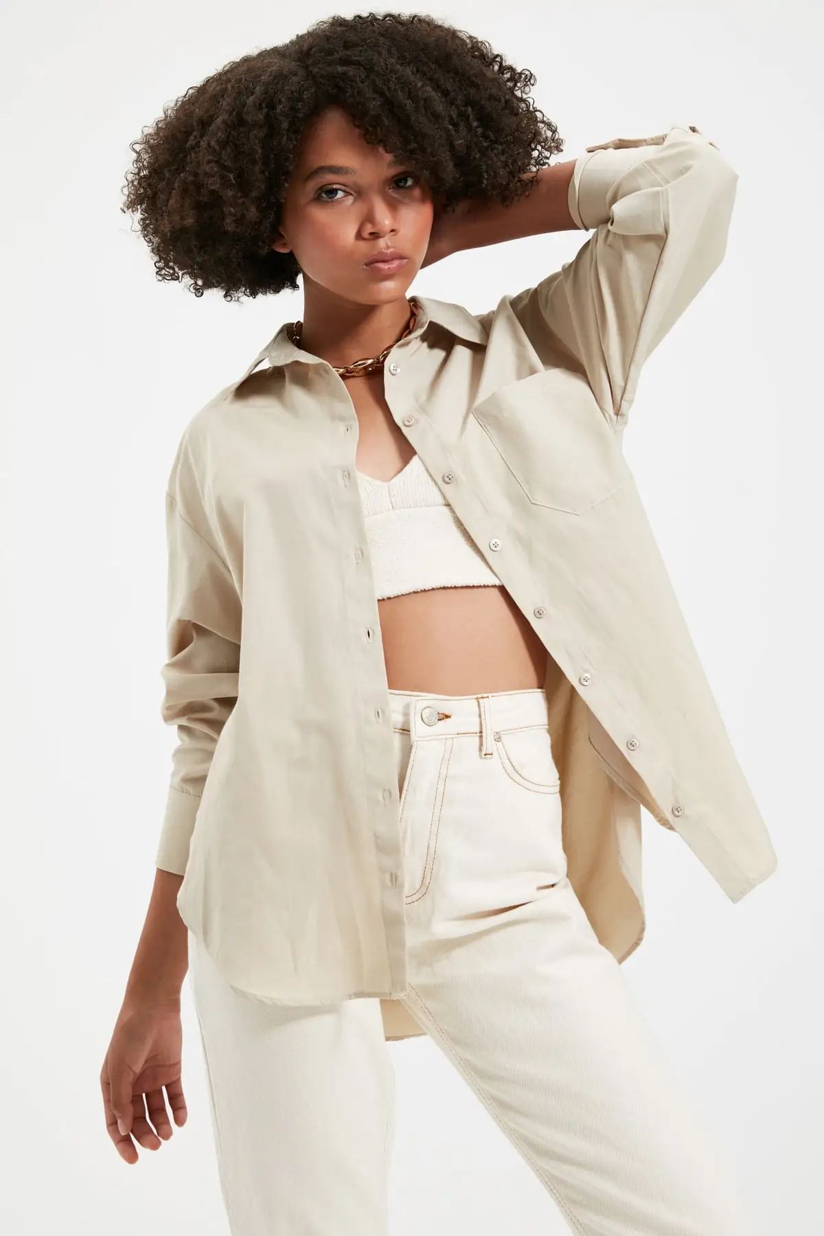 

Trendyol Pockets Shirt TWOAW22GO0319