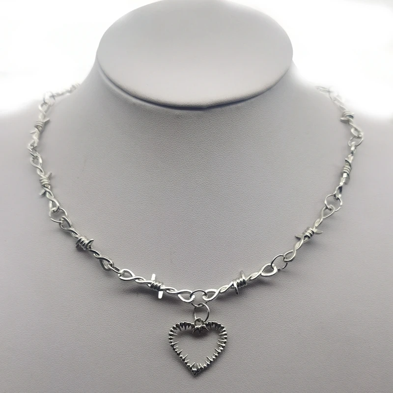 

Necklace Ladies Hip Hop Gothic Punk Style Barbed Wire 2022 New Chain Necklace High Quality Gift Personality Fashion Accessories