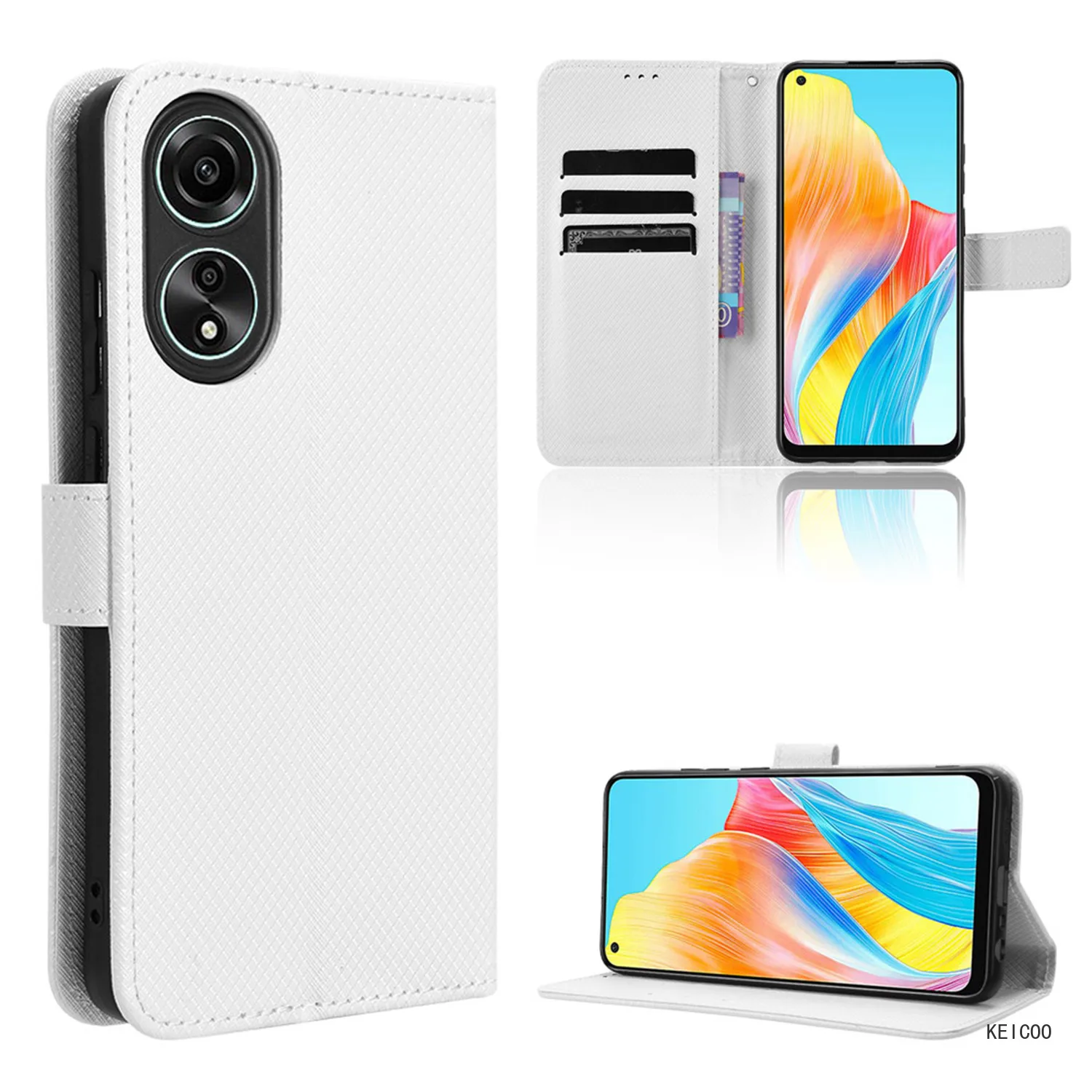 Однотонный тонкий дизайнерский чехол-бумажник для Oppo A58 A78 A 58 78 4G CPH2577 CPH2565 Кожаные