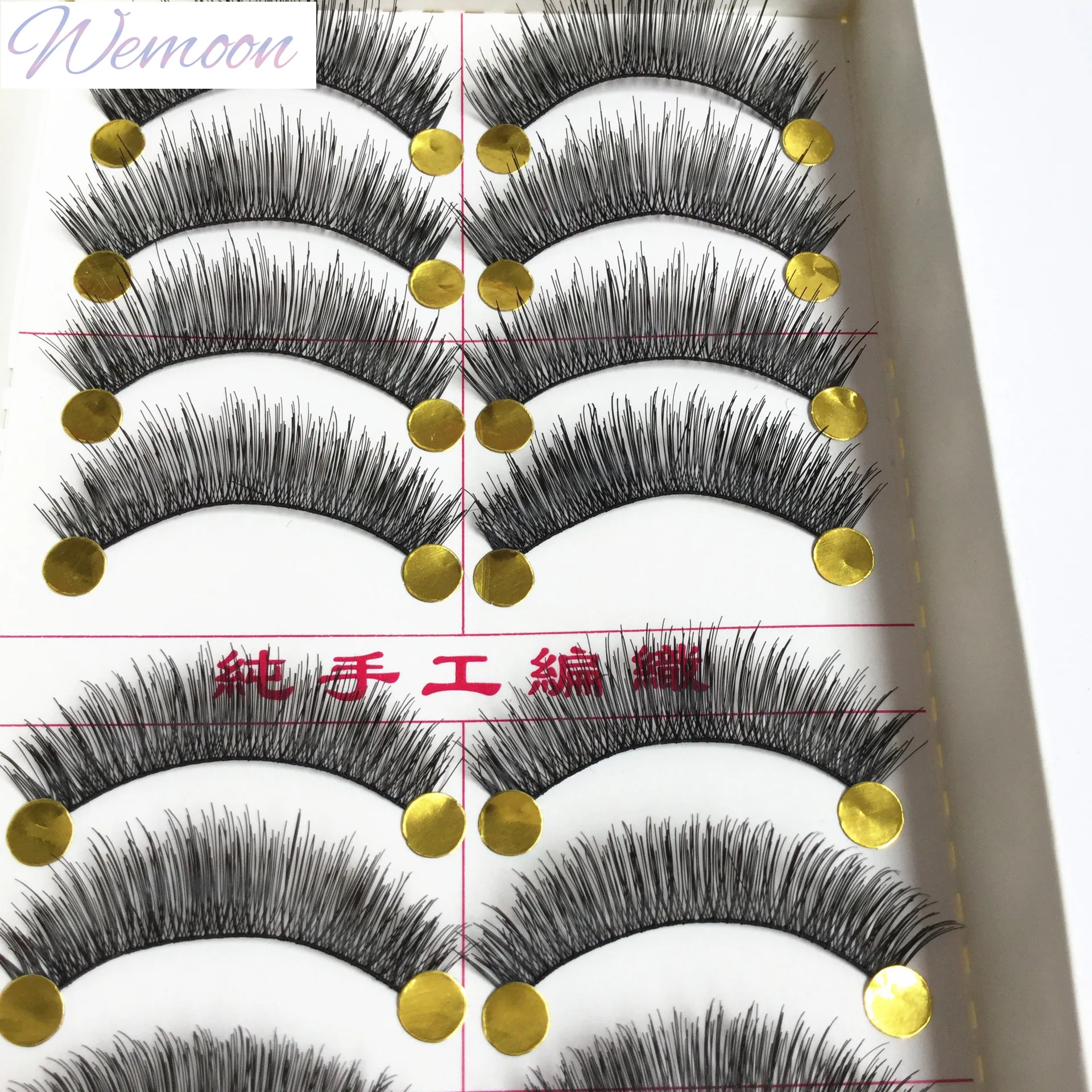 

10 Pairs Hand Made False Eyelashes Natural Nude Makeup Cross Eye Lash Volume Dramatic Long Lashes Extensions Thick Reusable